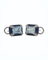 Boucles d'oreilles Boucles d'oreilles en or blanc avec aigue-marine, saphirs et diamants 58 Facettes ACQ420