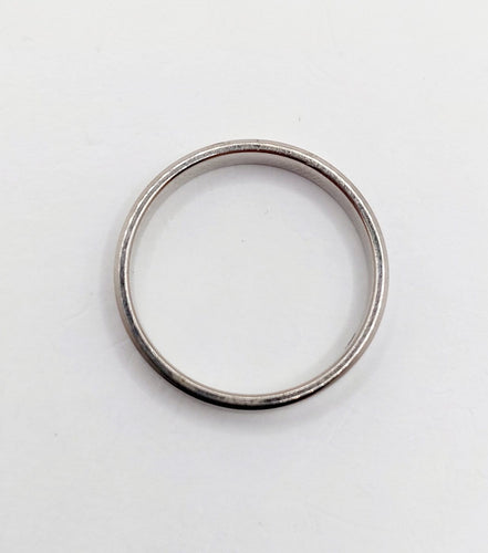 Bague 61 Alliance en palladium finement travaillée, taille 61 58 Facettes A07024