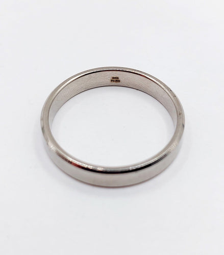 Bague 61 Alliance en palladium finement travaillée, taille 61 58 Facettes A07024