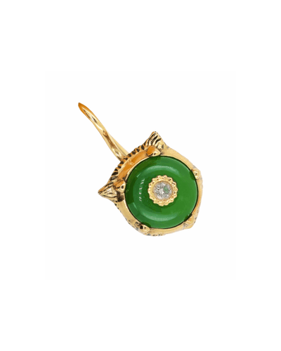 Boucles d'oreilles Gucci Le Marché des Merveilles - Boucles d'oreilles en or jaune, jade et diamants 58 Facettes GUC01