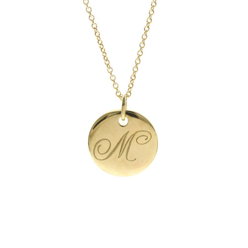 Collier Tiffany & Co. - Collier pendentif Letter Disc en or jaune 18K 58 Facettes tvg2iyp7ie