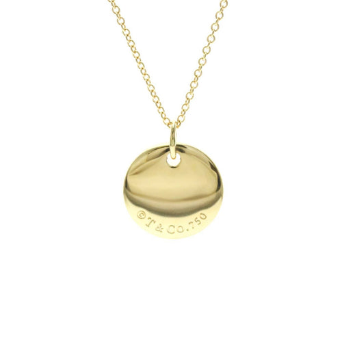 Collier Tiffany & Co. - Collier pendentif Letter Disc en or jaune 18K 58 Facettes tvg2iyp7ie