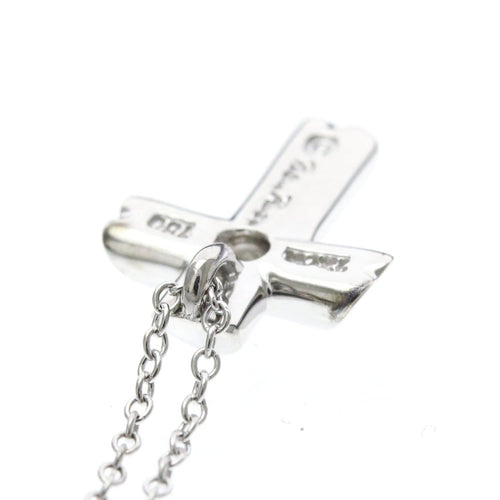 Collier Tiffany & Co. Étoile - Collier pendentif croix en or blanc et diamants 58 Facettes rp76x1hkwr
