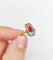 Bague 53.5 Bague Art déco en or 18k, verre rouge et diamants 58 Facettes A07134