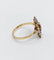 Bague 53.5 Bague Art déco en or 18k, verre rouge et diamants 58 Facettes A07134