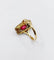 Bague 53.5 Bague Art déco en or 18k, verre rouge et diamants 58 Facettes A07134