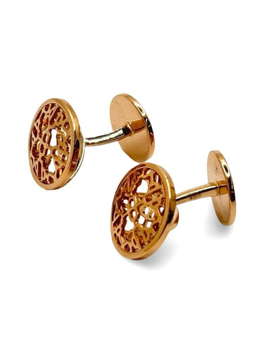 Boutons de manchette Hermès Passerelle - Boutons de manchette en or rose 18K 58 Facettes 1957