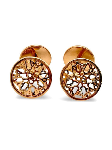 Boutons de manchette Hermès Passerelle - Boutons de manchette en or rose 18K 58 Facettes 1957