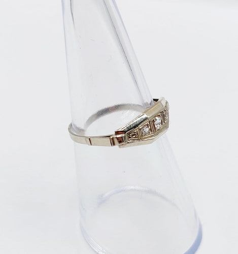 Bague 52 Art déco - Bague en or blanc 18k et spinelles synthétiques 58 Facettes A07172