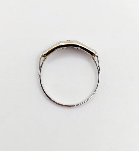Bague 52 Art déco - Bague en or blanc 18k et spinelles synthétiques 58 Facettes A07172