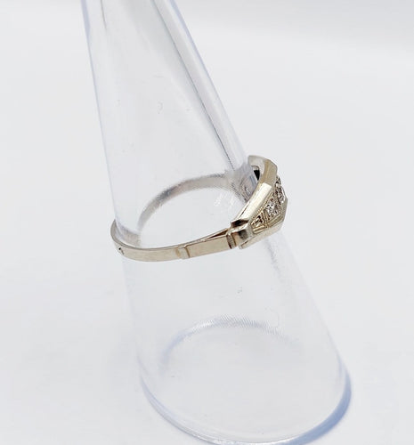 Bague 52 Art déco - Bague en or blanc 18k et spinelles synthétiques 58 Facettes A07172