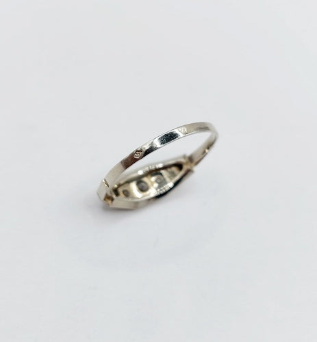 Bague 52 Art déco - Bague en or blanc 18k et spinelles synthétiques 58 Facettes A07172