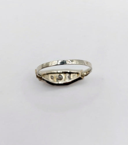Bague 52 Art déco - Bague en or blanc 18k et spinelles synthétiques 58 Facettes A07172
