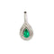 Pendentif Rain of Light - Pendentif en or blanc, émeraude et diamants 58 Facettes 50468