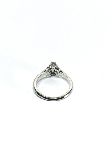 Bague 53 Bague solitaire en or blanc et diamant 58 Facettes id: 1767571