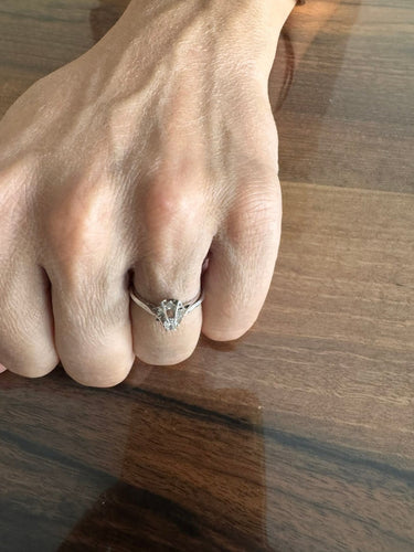 Bague 53 Bague solitaire en or blanc et diamant 58 Facettes id: 1767571