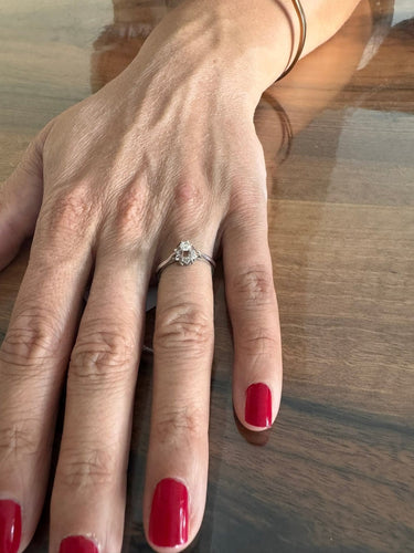 Bague 53 Bague solitaire en or blanc et diamant 58 Facettes id: 1767571