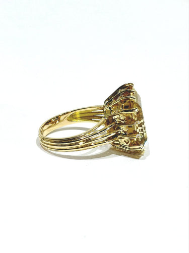 Bague 58 Bague en or champagne 18 carats et citrine 58 Facettes id: 1767576