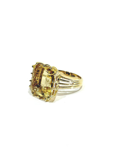 Bague 58 Bague en or champagne 18 carats et citrine 58 Facettes id: 1767576
