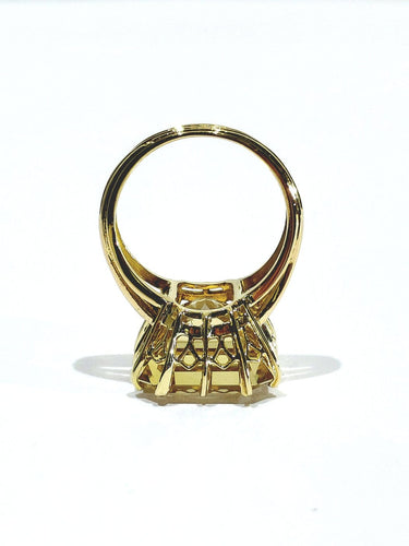 Bague 58 Bague en or champagne 18 carats et citrine 58 Facettes id: 1767576