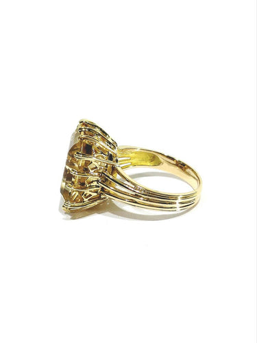 Bague 58 Bague en or champagne 18 carats et citrine 58 Facettes id: 1767576