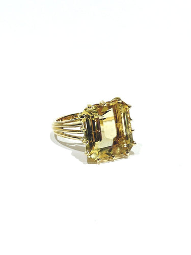 Bague 58 Bague en or champagne 18 carats et citrine 58 Facettes id: 1767576