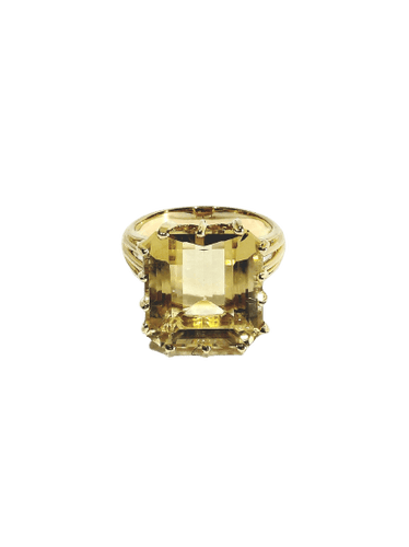 Bague 58 Bague en or champagne 18 carats et citrine 58 Facettes id: 1767576