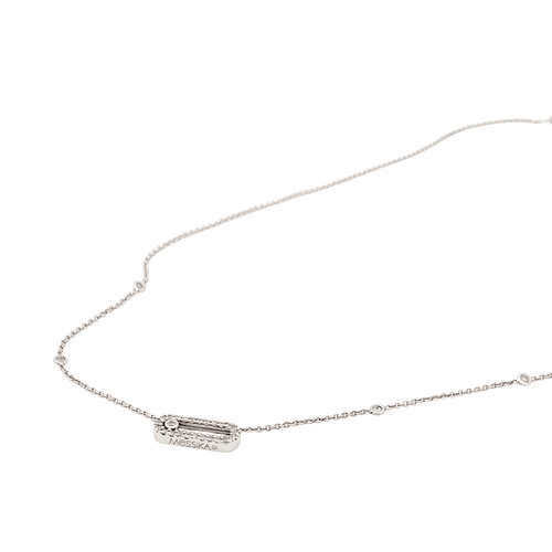 Collier Messika Move Uno Pavé - Collier en or blanc et diamants 58 Facettes 35705