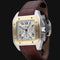 Montre Cartier Santos 100 XL - Montre chronographe en or jaune 18K et acier 58 Facettes MT46737