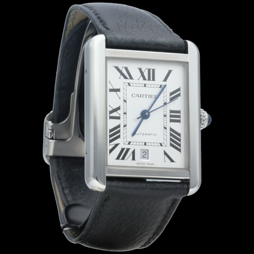Montre Cartier Tank Solo XL - Montre automatique en acier 58 Facettes MT46790