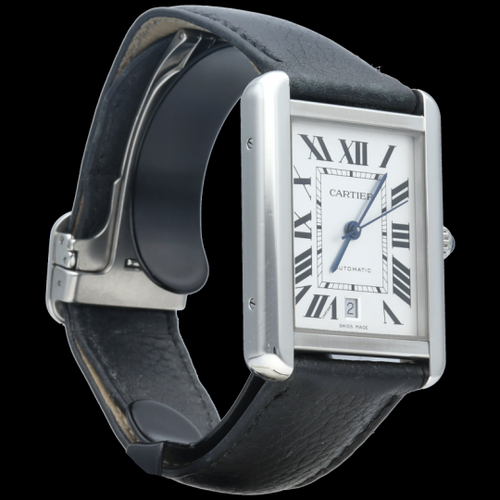 Montre Cartier Tank Solo XL - Montre automatique en acier 58 Facettes MT46790