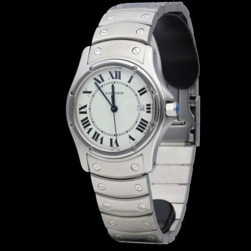Montre Cartier Santos Ronde - Montre en acier 58 Facettes MT46796