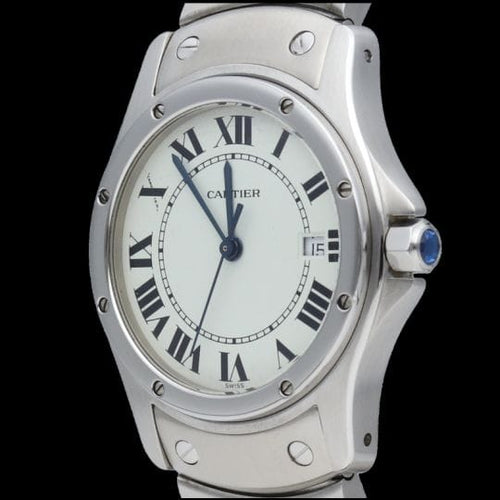 Montre Cartier Santos Ronde - Montre en acier 58 Facettes MT46796
