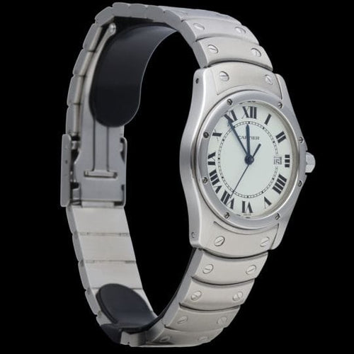 Montre Cartier Santos Ronde - Montre en acier 58 Facettes MT46796