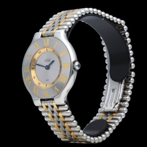 Montre Cartier Must 21 - Montre en or jaune 18K et acier 58 Facettes MT46810