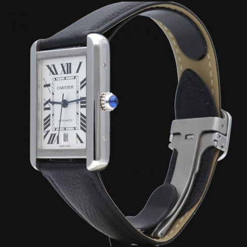 Montre Cartier Tank Solo XL - Montre automatique en acier 58 Facettes MT46812