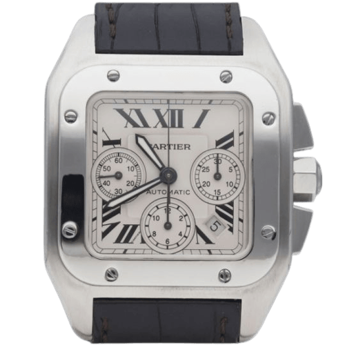 Montre Cartier Santos 100 - Montre en acier 58 Facettes MT46809