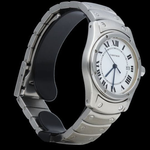 Montre Cartier Santos Ronde - Montre en acier 58 Facettes MT46816