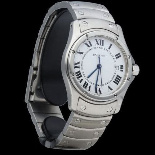Montre Cartier Santos Ronde - Montre en acier 58 Facettes MT46816