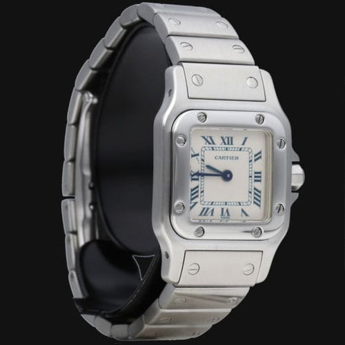 Montre Cartier Santos Galbée - Montre PM en acier 58 Facettes MT46676