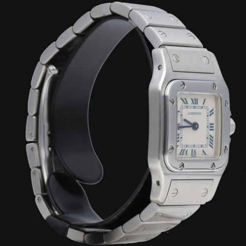 Montre Cartier Santos Galbée - Montre PM en acier 58 Facettes MT46676