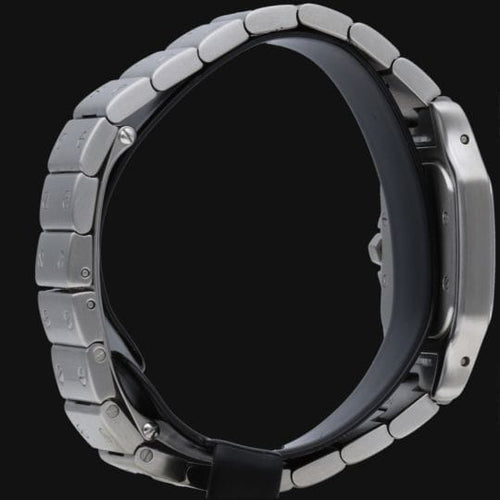 Montre Cartier Santos Galbée - Montre PM en acier 58 Facettes MT46676