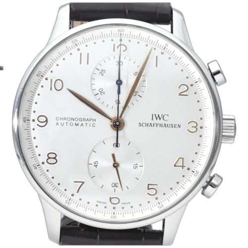 Montre IWC Portugieser - Montre chronographe en acier 58 Facettes MT46832