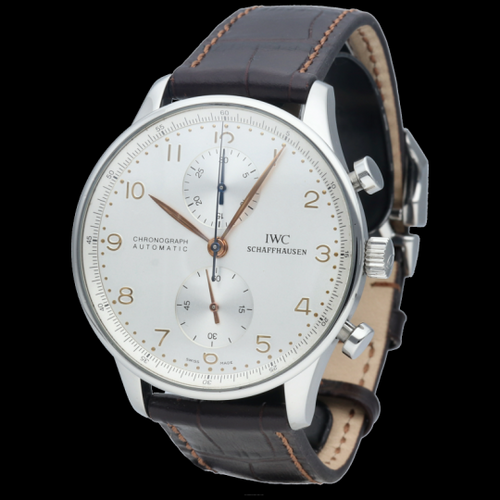 Montre IWC Portugieser - Montre chronographe en acier 58 Facettes MT46832