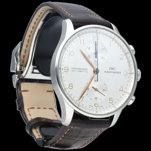 Montre IWC Portugieser - Montre chronographe en acier 58 Facettes MT46832
