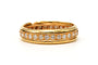 Bague 55 Alliance américaine contemporaine en or jaune 18 carats et diamants 58 Facettes B870