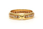 Bague 55 Alliance américaine contemporaine en or jaune 18 carats et diamants 58 Facettes B870
