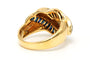 Bague 54 Bague contemporaine en or jaune 18 carats, saphirs et diamants 58 Facettes 23820