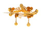 Broche Napoléon III - Broche en or jaune et turquoises 58 Facettes B872