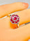 Bague en or blanc 18 carats, rubis et diamants 58 Facettes AB733